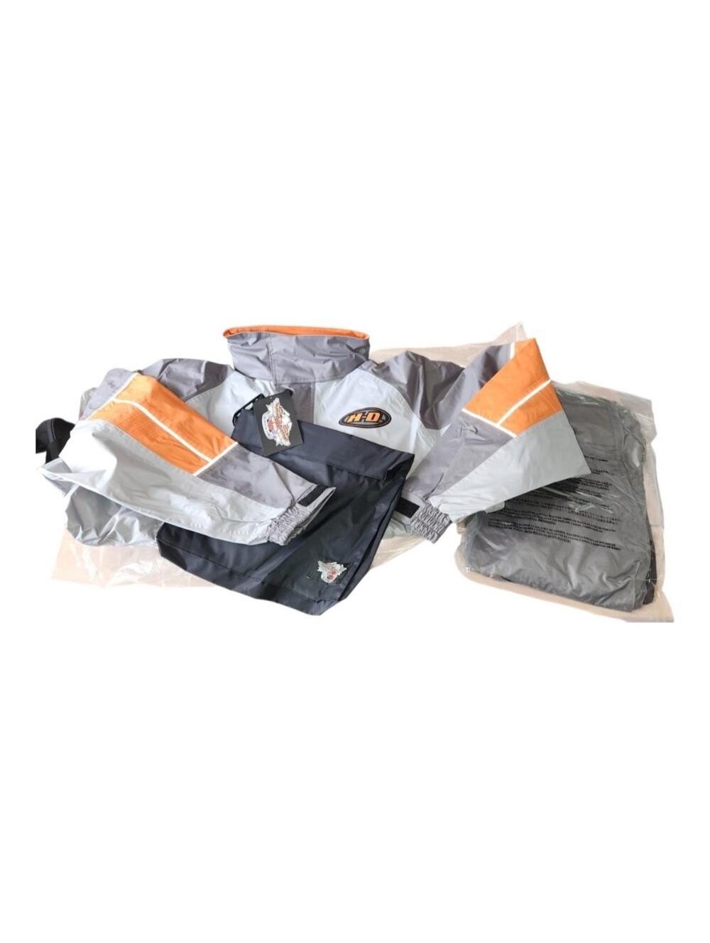 NEW Harley-Davidson Gray Rain Suit Jacket Pants And Bag